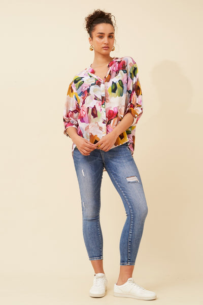 BELINA ABSTRACT PRINT SHIRT main image 1