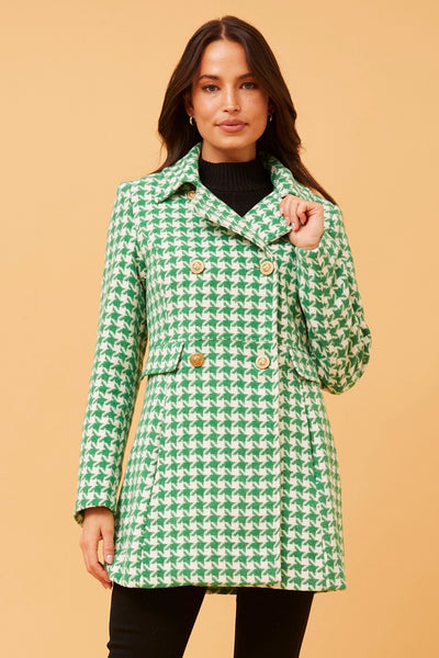 Oslo houndstooth print coat Buy Online Femme Connection