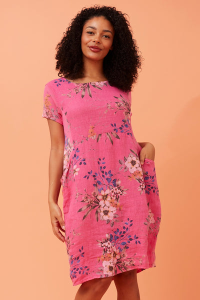 Messina floral linen dress, Buy Online