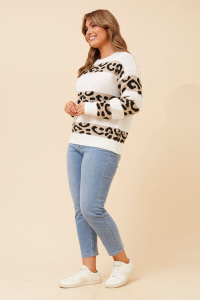Zinaida animal print knit pullover | Buy Online | Femme Connection