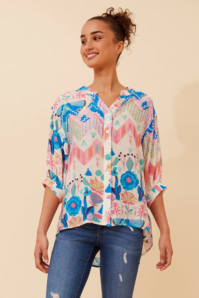 BELINA ABSTRACT PRINT SHIRT main image 0