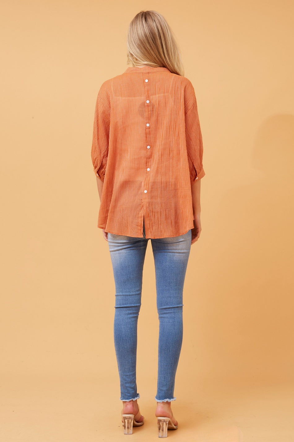 BELINA STRIPE BUTTON UP SHIRT