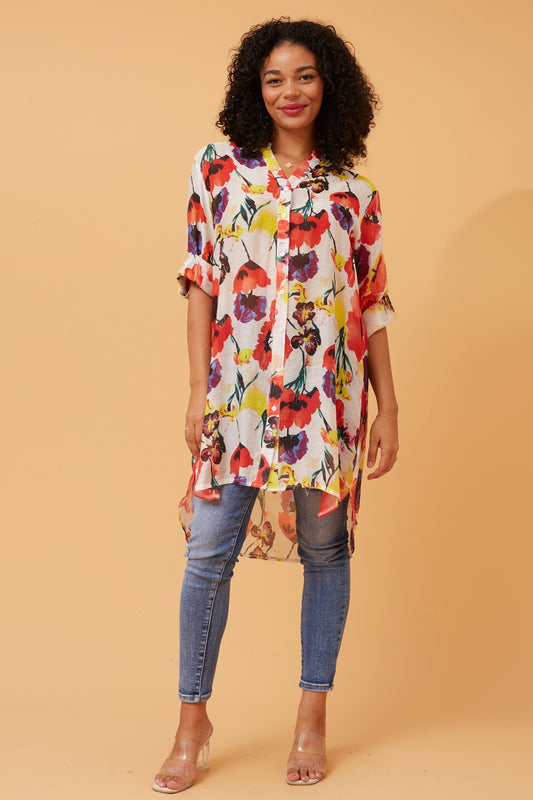 JANSON FLORAL HI LOW TUNIC