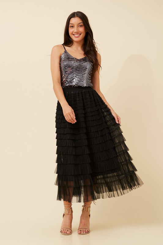 CHICAGO TULLE TIERED SKIRT