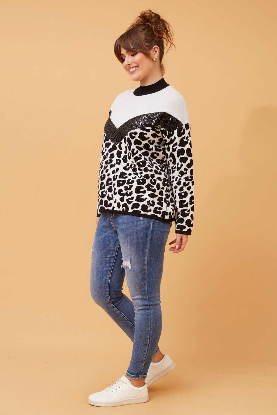 RUZINA SEQUIN DETAIL KNIT JUMPER