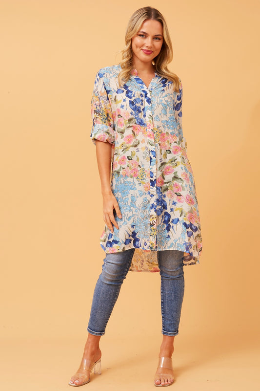 JANSON FLORAL HI LOW TUNIC