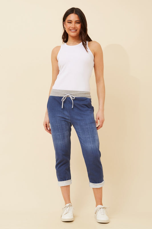 JANJA DENIM JOGGER PANTS