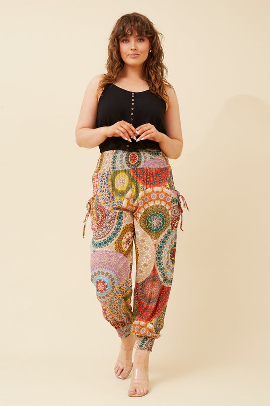 ABSTRACT PRINT HAREM PANTS