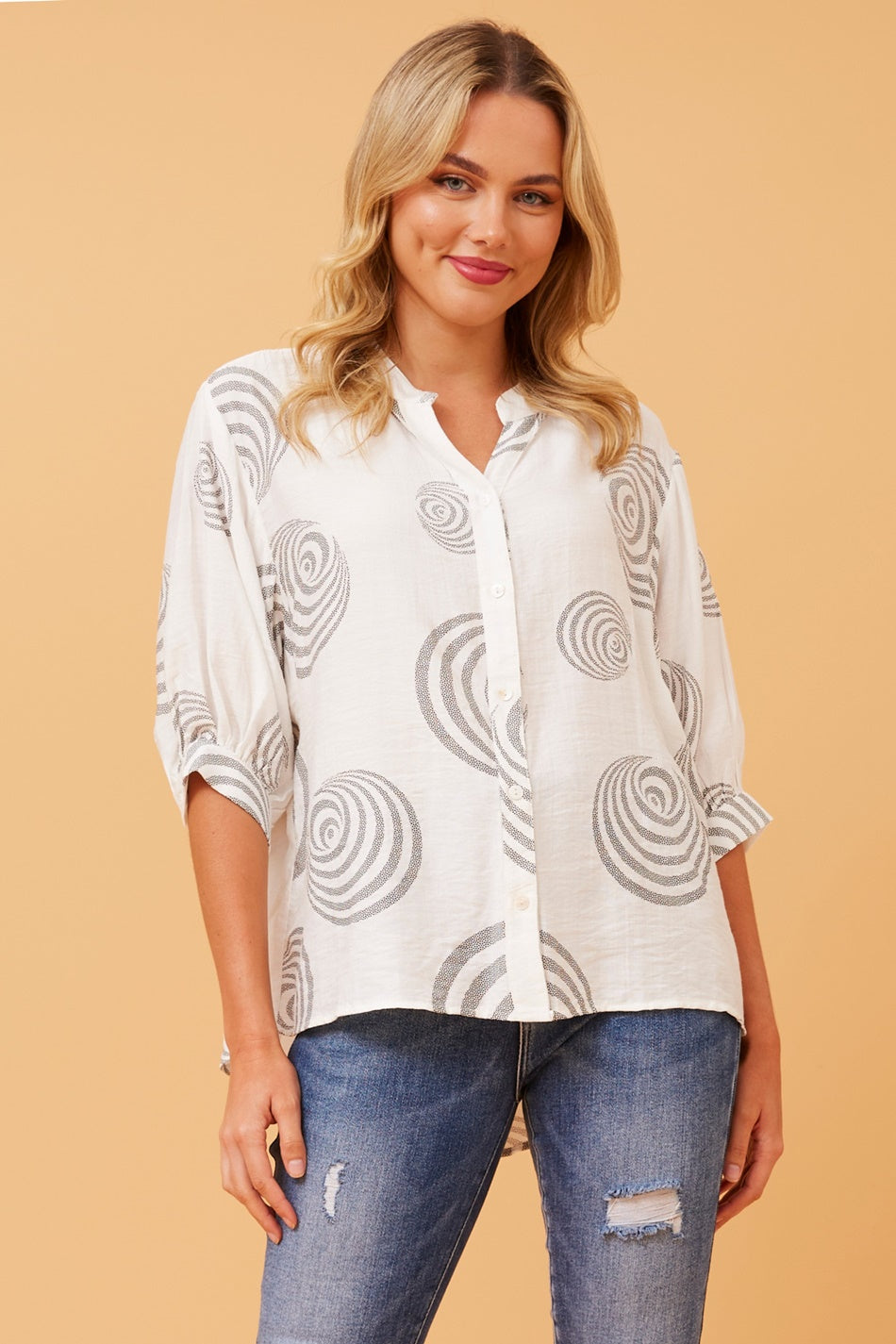 BELINA ABSTRACT PRINT SHIRT