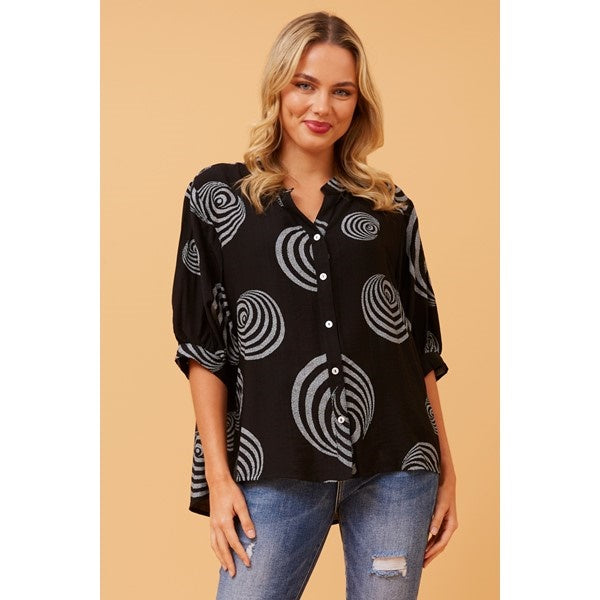 BELINA ABSTRACT PRINT SHIRT