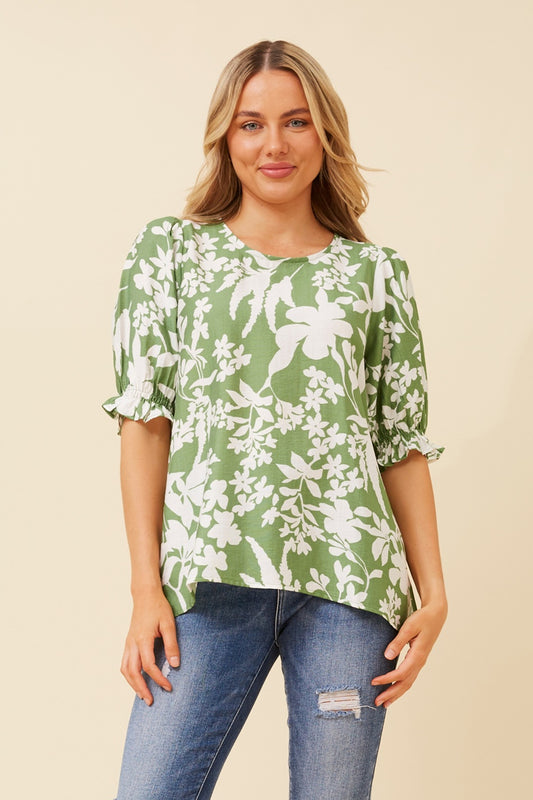 JOURNI LEAF PRINT TOP