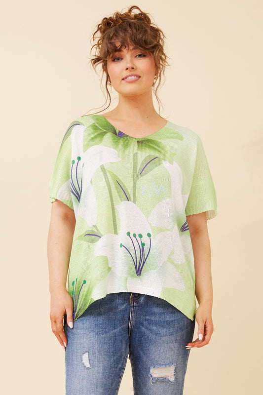 KEAVE FLORAL KNIT TOP