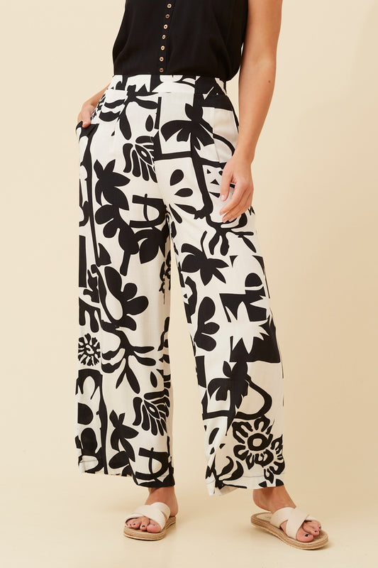 LOXANA ABSTRACT PRINT PANTS