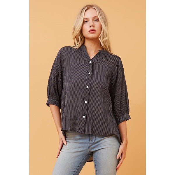 BELINA STRIPE BUTTON UP SHIRT