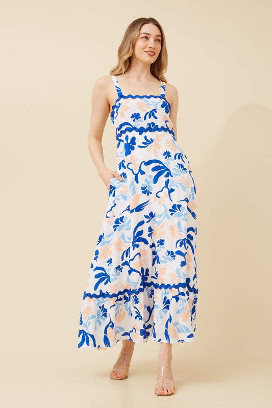 MAKENNA LINEN BLEND MAXI DRESS