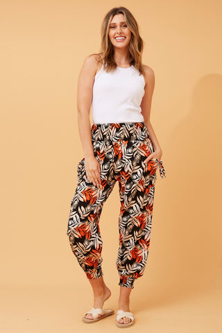 Leaf print boho harem pants, Buy Online