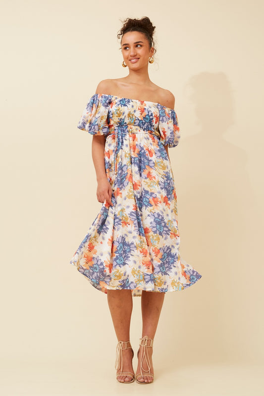 ANOK FLORAL MIDI DRESS