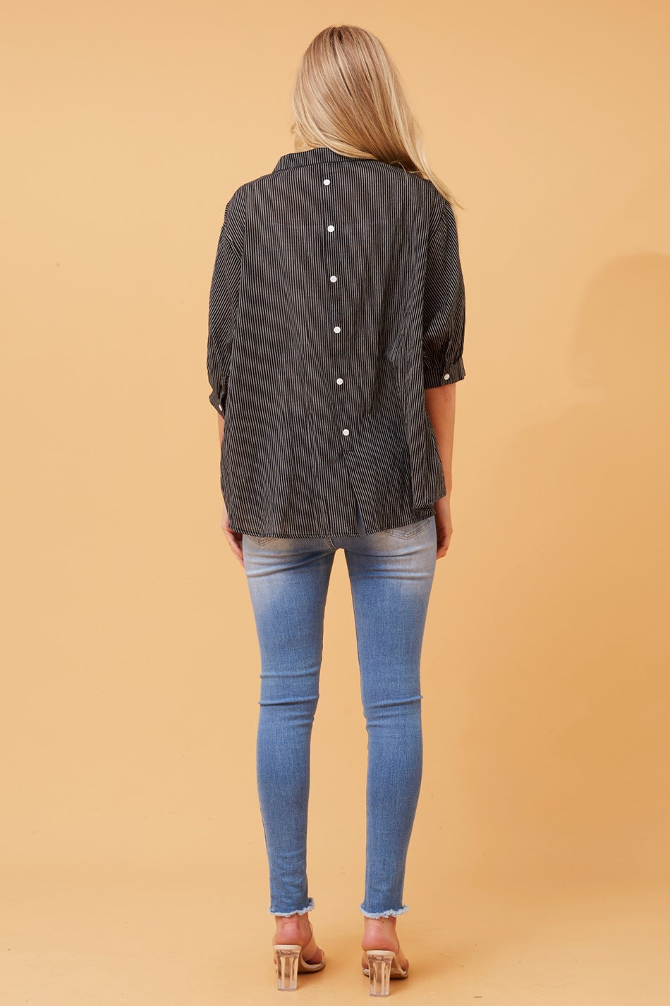 BELINA STRIPE BUTTON UP SHIRT