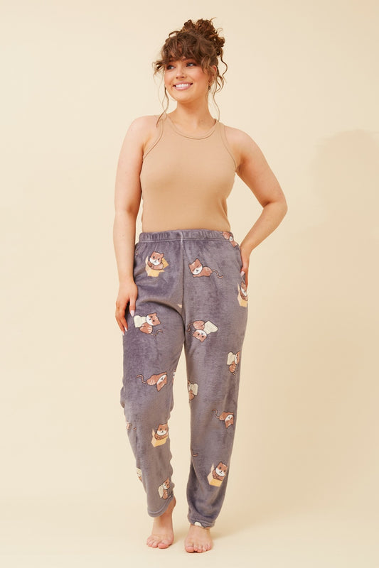 LEE ANIMAL PRINT PLUSH PYJAMA PANTS