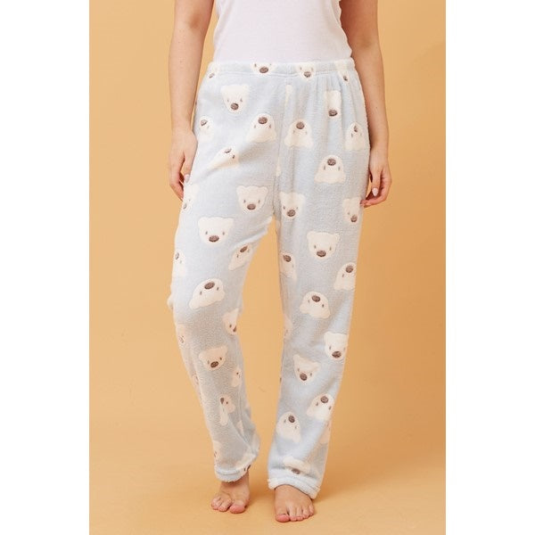 LEE TEDDY PRINT PLUSH PYJAMA PANTS