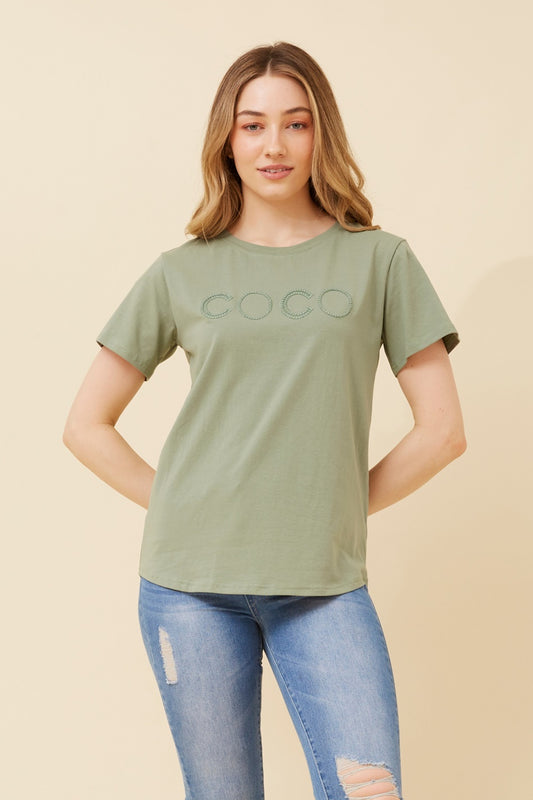 BINDI COCO EMBROIDERED TEE