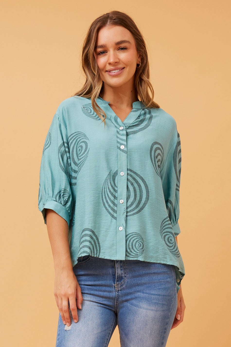 BELINA ABSTRACT PRINT SHIRT