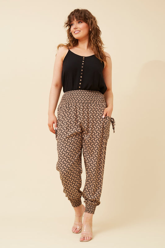 ABSTRACT PRINT HAREM PANTS