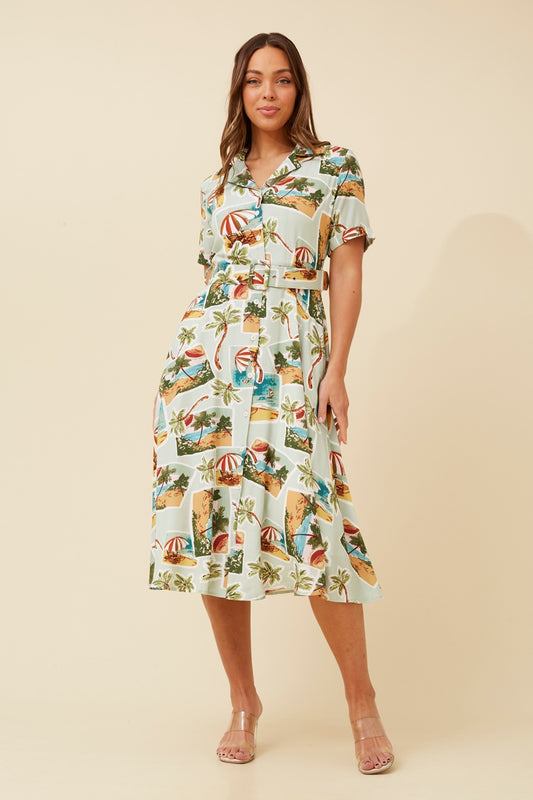 ALANIA MIDI SHIRT DRESS