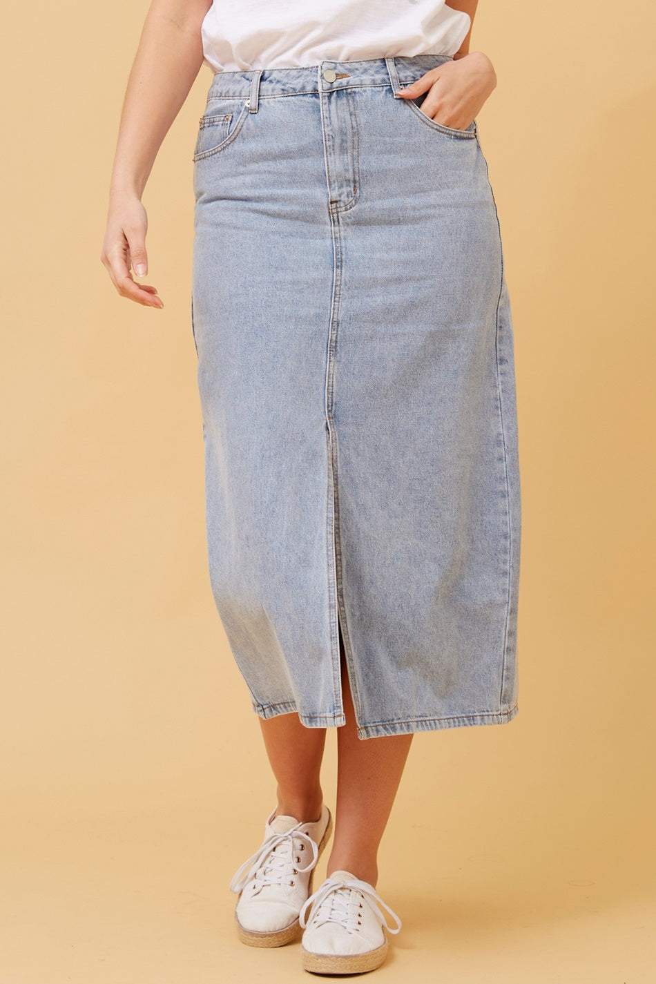 High waisted 2024 midi skirt short