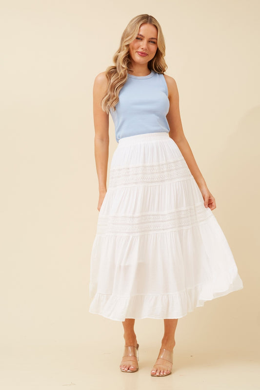 WESTON CROCHET MIDI SKIRT