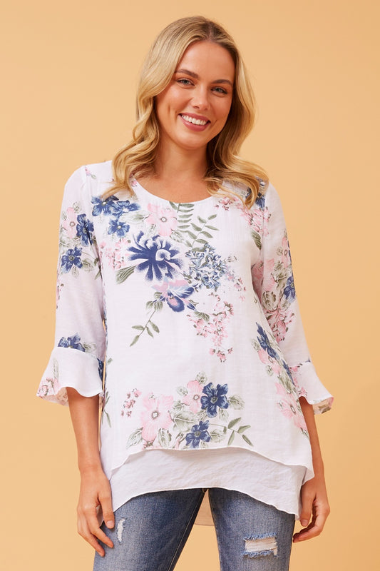 RUMI DOUBLE LAYER FLORAL TOP