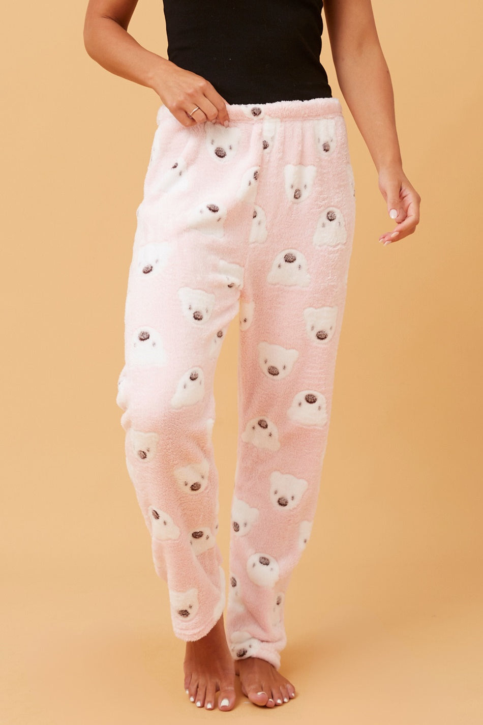 LEE TEDDY PRINT PLUSH PYJAMA PANTS