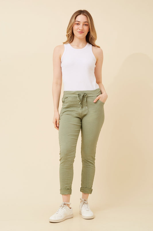 JANJA SOLID JOGGER PANTS