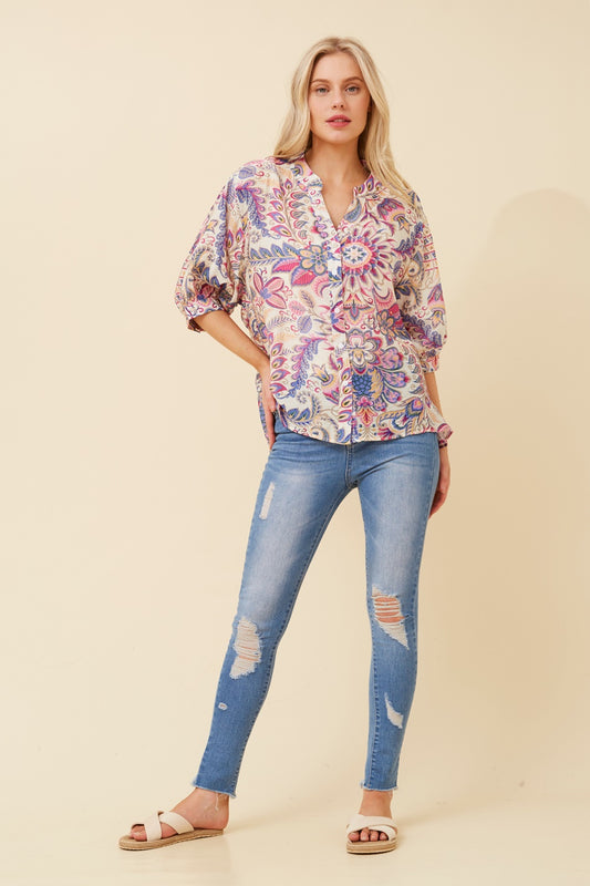 BELINA BOTANICAL PRINT SHIRT