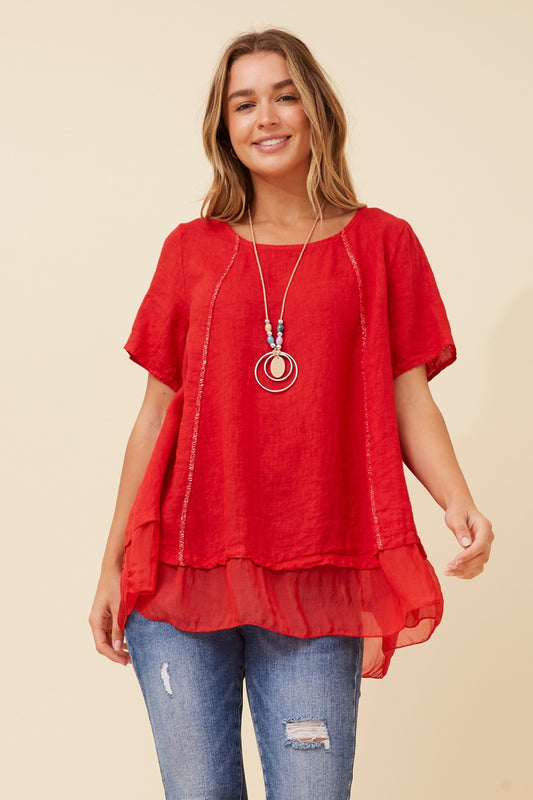 AVIANA LINEN TOP