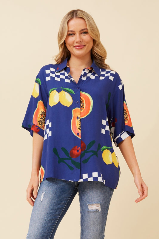 LIVVY FRUIT PRINT SHIRT