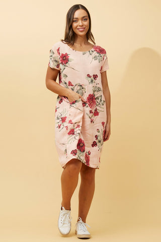 Messina floral linen dress, Buy Online