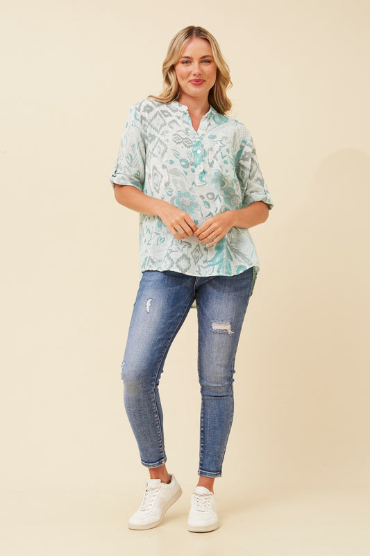 ROSETTA ABSTRACT PRINT SHIRT