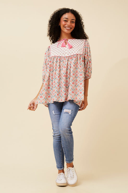 FRANNIE FLORAL PRINT TOP