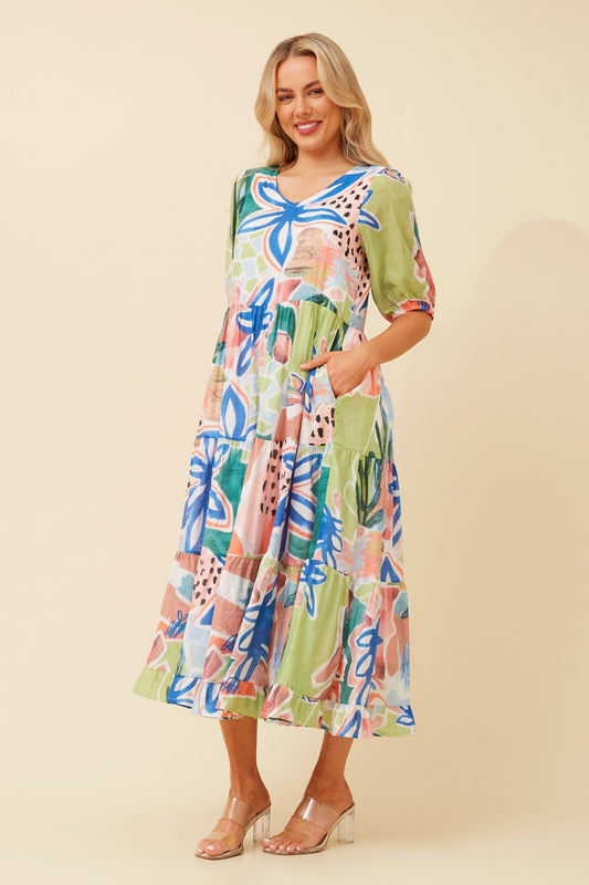 ZIAN FLORAL MIDI DRESS