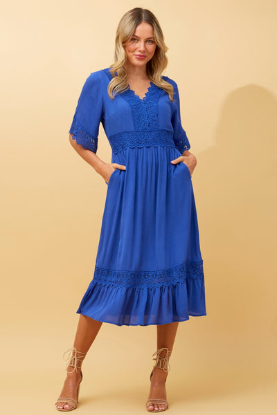 Nayla lace trim midi dress & Buy Online & Femme Connection