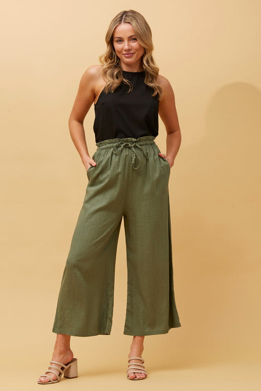 ROBERTA PAPERBAG LINEN PANTS