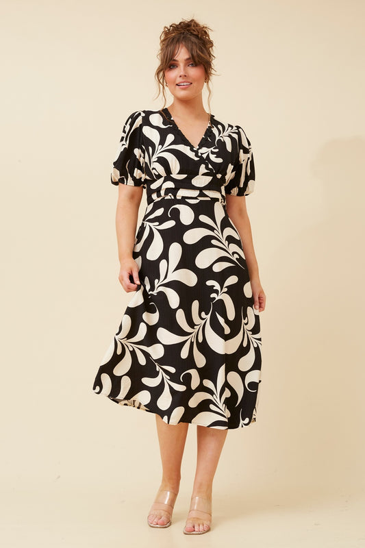 ALINA ABSTRACT PRINT DRESS