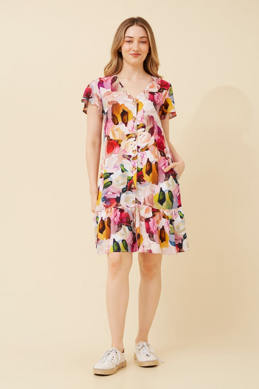 SHILOH ABSTRACT PRINT DRESS