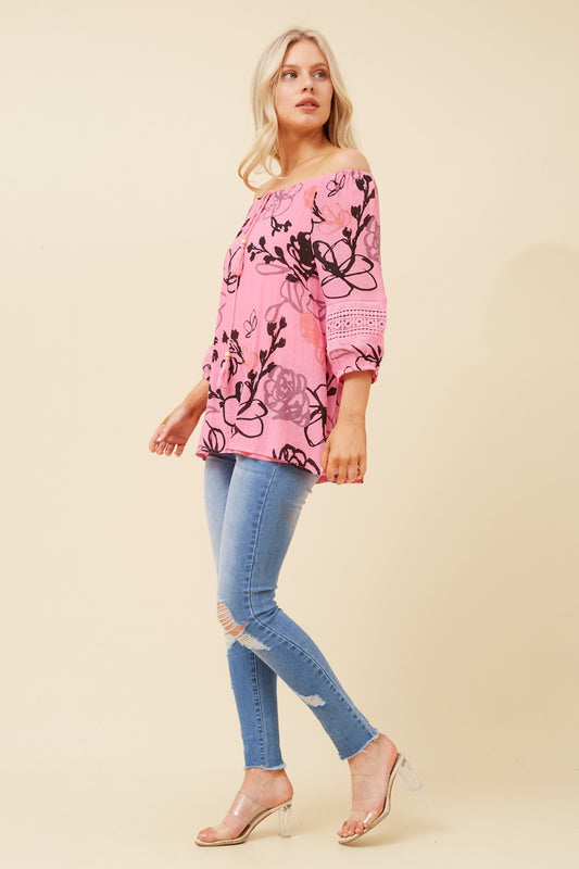 ANDREA BOTANICAL PRINT TOP