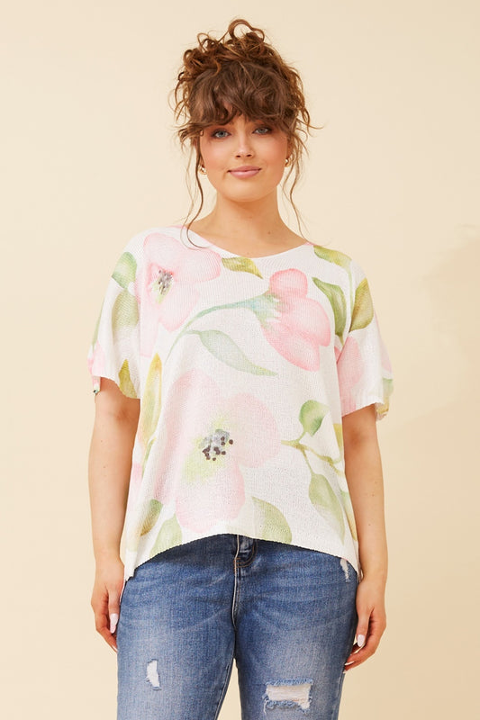 KEAVE FLORAL KNIT TOP