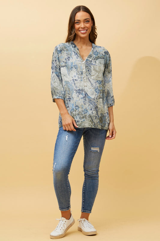 ROSETTA FLORAL SEQUIN SHIRT