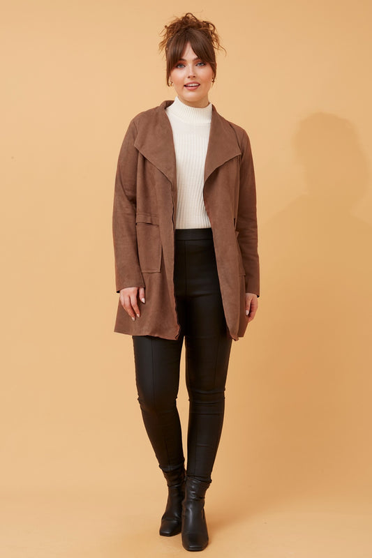 JOSIE FAUX SUEDE COAT