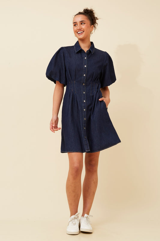 JENNIFER DENIM SHIRT DRESS