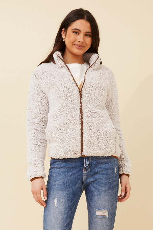 LYN FAUX FUR TEDDY JACKET